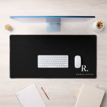 Schwarz Weiß Fette Punkt-Monogramm Moderne Minimal