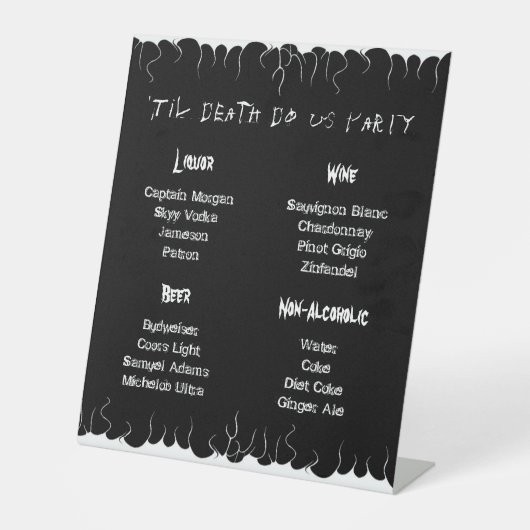 Schwarz-Weiß-Feuer Sockelschild (Vorderseite)