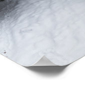 Schwarz-Weiß-Fichtenwald und Schnee Poster (Ecke)