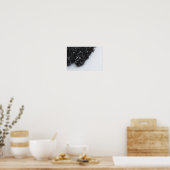 Schwarz-Weiß-Fichtenwald und Schnee Poster (Küche)