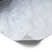 Schwarz-Weiß-Fichtenwald und Schnee Poster (Ecke)
