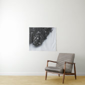 Schwarz-Weiß-Fichtenwald und Schnee Wandteppich (Beispiel (Horizontal))