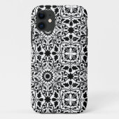 Schwarz-Weiß-filigrane Case-Mate iPhone Hülle (Rückseite)