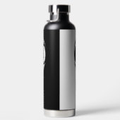 Schwarz & Weiß Filigree Herz Trinkflasche (Rechts)