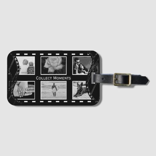 Schwarz-Weiß-Filmrolle Gepäckanhänger (Vorderseite (Horizontal))