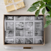 Schwarz-Weiß-FilterfotoCollage Seidenpapier (Geschenk)