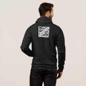 Schwarz-Weiß-Firmenlogo mit QR-Code Hoodie (Schwarz voll)