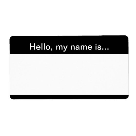 Schwarz-Weiß-Firmenname - Etikett (Vorne)