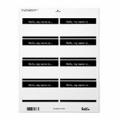 Schwarz-Weiß-Firmenname - Etikett (Vorne)