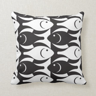 Schwarz-Weiß-Fisch-Amerikanischer MoJo-Pillow Kissen