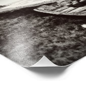 Schwarz-Weiß-Fischerei Fotodruck (Ecke)