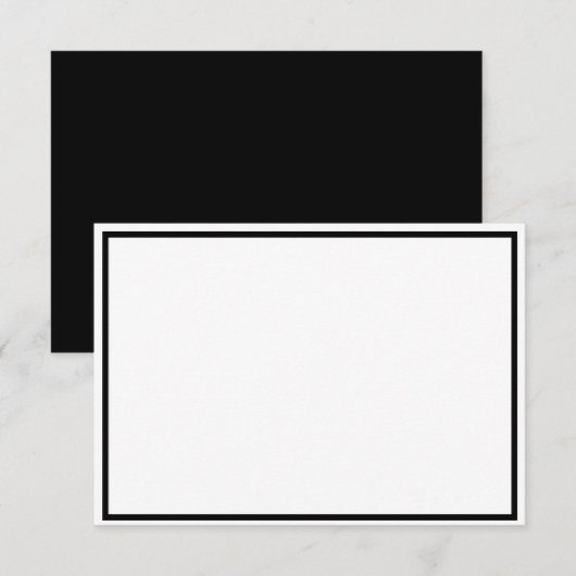 Schwarz-Weiß-Flachbildschirm Einladung (Vorne/Hinten)