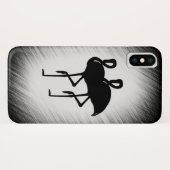 Schwarz-Weiß-Flamingo Case-Mate iPhone Hülle (Rückseite (Horizontal))