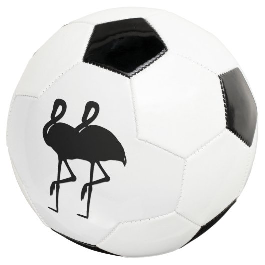 Schwarz-Weiß-Flamingo Fußball (Dreiviertel)