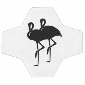 Schwarz-Weiß-Flamingo Fußball (Flach)