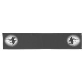 Schwarz-Weiß-Flamingo Kurzer Tischläufer (Horizontal)