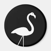 Schwarz-Weiß-Flamingo-Magnet Magnet (Vorne)