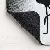 Schwarz-Weiß-Flamingo Mousepad (Ecke)