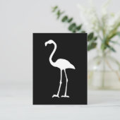 Schwarz-Weiß-Flamingo Postkarte (Stehend Vorderseite)