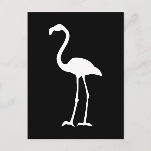 Schwarz-Weiß-Flamingo Postkarte (Vorderseite)