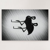 Schwarz-Weiß-Flamingo Puzzle (Horizontal)