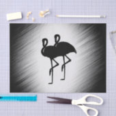 Schwarz-Weiß-Flamingo Seidenpapier (Handwerk)