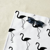Schwarz-Weiß-Flamingos-Badetuch Strandtuch (Beispiel)