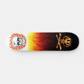 Schwarz-Weiß-Flammen-Skateboard Skateboard (Horizontal)