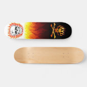 Schwarz-Weiß-Flammen-Skateboard Skateboard (Horizontal)