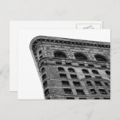 Schwarz-Weiß-Flatiron-Gebäude-Foto im NYC Postkarte (Vorne/Hinten)