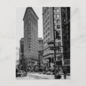 Schwarz-Weiß-Flatiron-Gebäude-Foto im NYC Postkarte (Vorderseite)