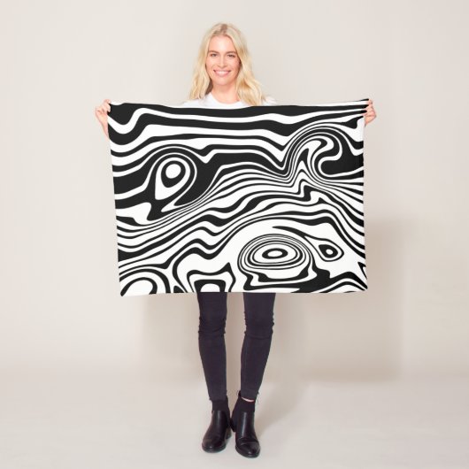 Schwarz-weiß Fleece Blanket (Beispiel)