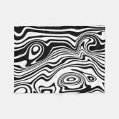 Schwarz-weiß Fleece Blanket (Vorderseite (Horizontal))