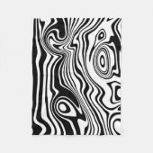 Schwarz-weiß Fleece Blanket (Vorderseite)