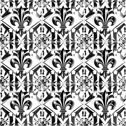 Schwarz & Weiß Fleur Essence Fliese