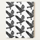 Schwarz-Weiß-Fliegenraven-Lino-Schnitt Planer (Rückseite)