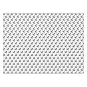 Schwarz-Weiß-Fliegenraven-Lino-Schnitt Tischdecke (Vorderseite (Horizontal))