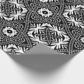 Schwarz-Weiß-Fliesen Geschenkpapier (Ecke)