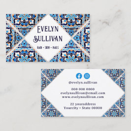 Schwarz-Weiß-Fliesen-Visitenkarte Visitenkarte