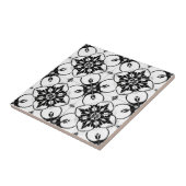 Schwarz-Weiß-Fliesenmuster Fliese (Seite)