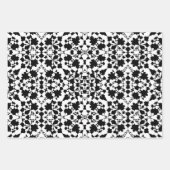 Schwarz-Weiß-Fliesenmuster Set 1 Geschenkpapier Set (Vorderseite 3)