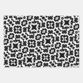 Schwarz-Weiß-Fliesenmuster Set 1 Geschenkpapier Set (Vorderseite)
