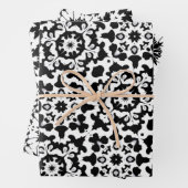 Schwarz-Weiß-Fliesenmuster Set 2 Geschenkpapier Set (Beispiel)
