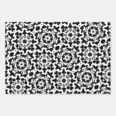 Schwarz-Weiß-Fliesenmuster Set 2 Geschenkpapier Set (Vorderseite)