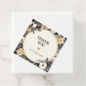 Schwarz-Weiß-Flora-Gefälligkeitstags Geschenkanhänger (Beispiel)