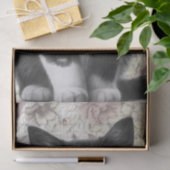 Schwarz-Weiß-Flora-Katze Kitten Seidenpapier (Geschenk)