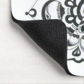 Schwarz-Weiß-Flora-Symmetrie Mousepad (Ecke)