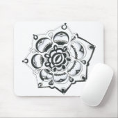 Schwarz-Weiß-Flora-Symmetrie Mousepad (Mit Mouse)