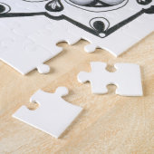 Schwarz-Weiß-Flora-Symmetrie Puzzle (Seite)