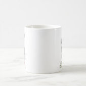 Schwarz Weiß Floral Osterhase Kaffeetasse (Mittel)